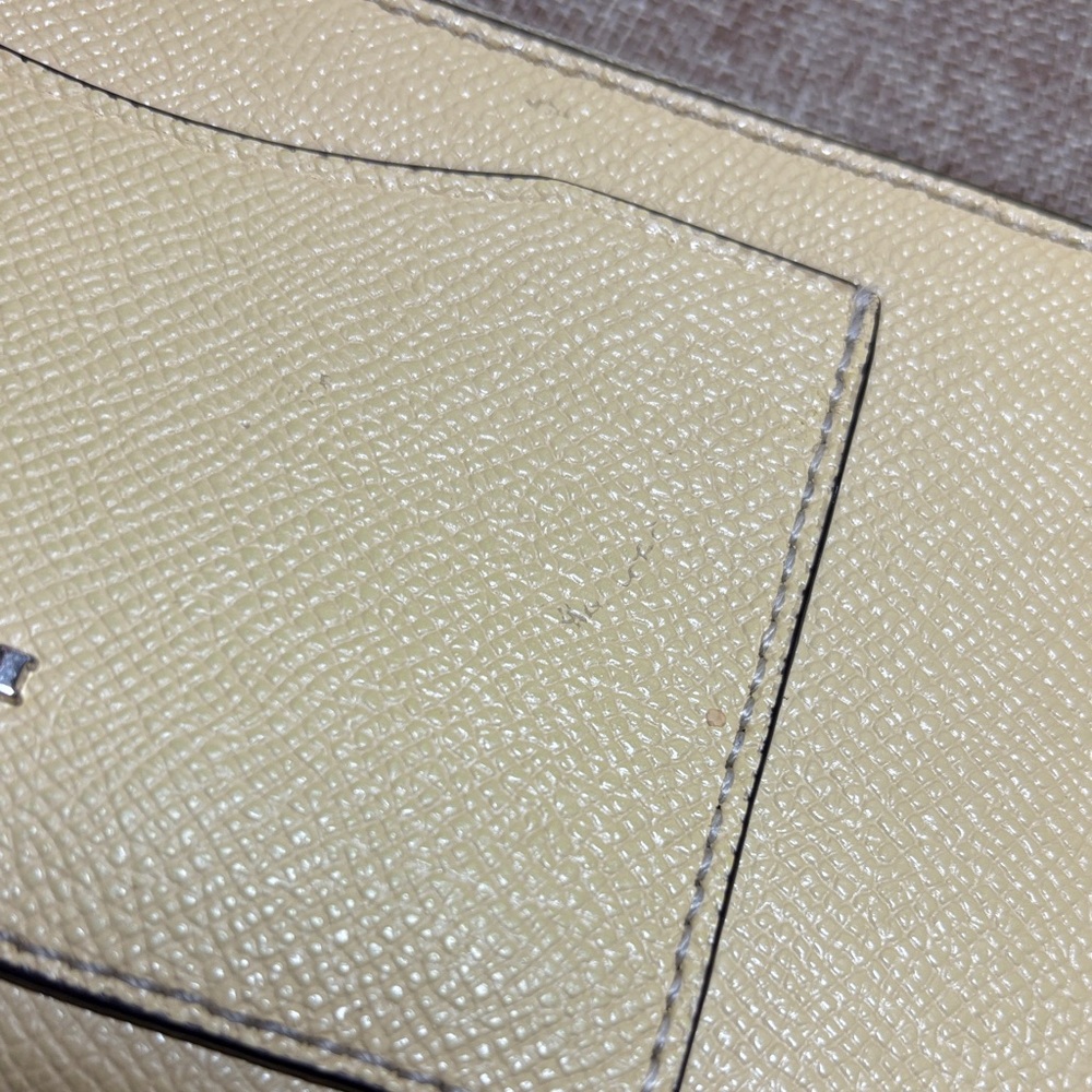 Coach Creamy Lemon Leather Zip-Around Full Size Wallet 7.5”Lx4”H - Picture 14 of 17